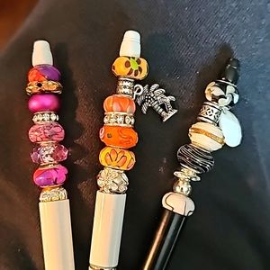 Hand Crafted Beaded pens Set of 3 New